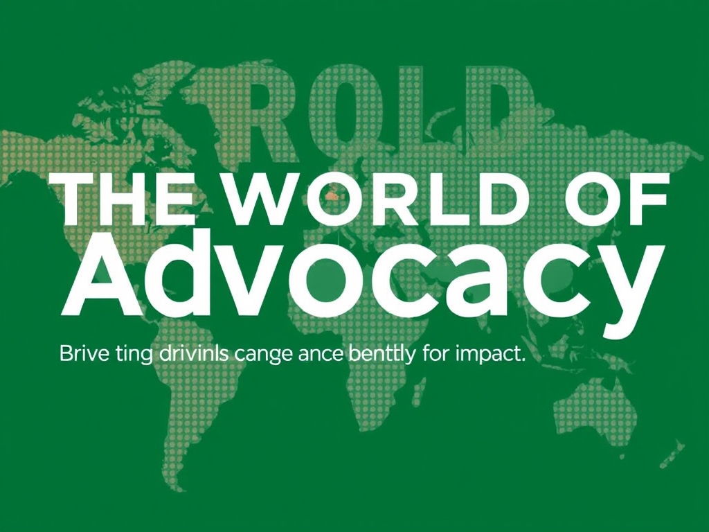 The World of Advocacy: Driving Global Change and Impact